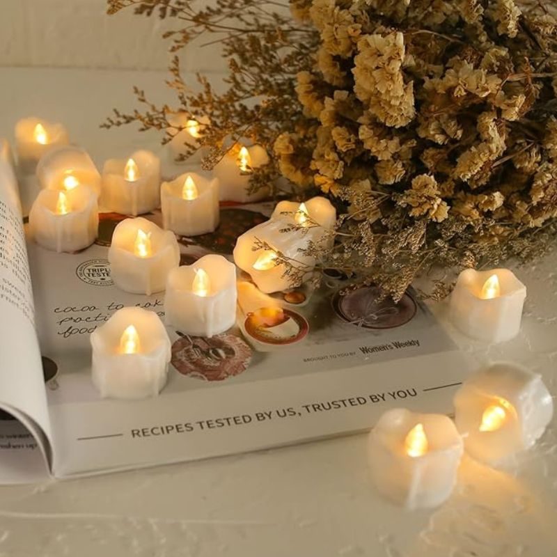 Bougies LED Imitation Flamme Rechargeables Lot de 2