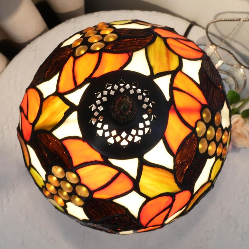 Lampe Champignon Gallé En Verre Coloré