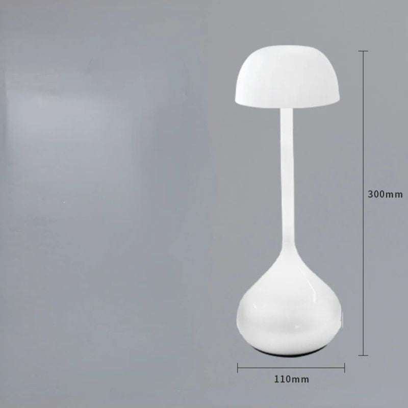 Lampe Champignon Blanche Brillante Style Chic