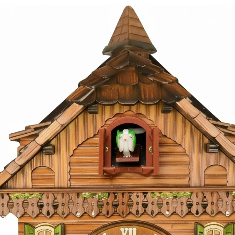 Horloge Coucou Murale En Bois Style Chalet Avec Scène Forestière