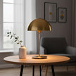 Lampe Champignon Dorée Avec Finition Métallique