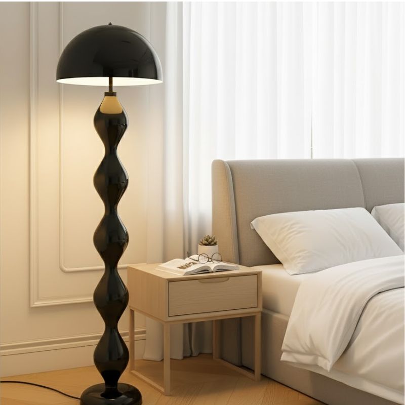 Lampadaire Champignon Noir Design Original Et Élégant