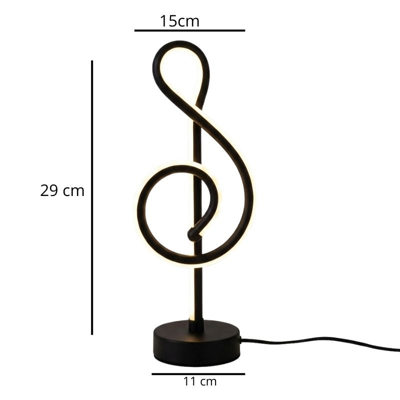 Lampe De Table LED En Forme De Note De Musique Moderne