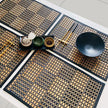 Set De Table Bambou Design Avec Bordure Noire
