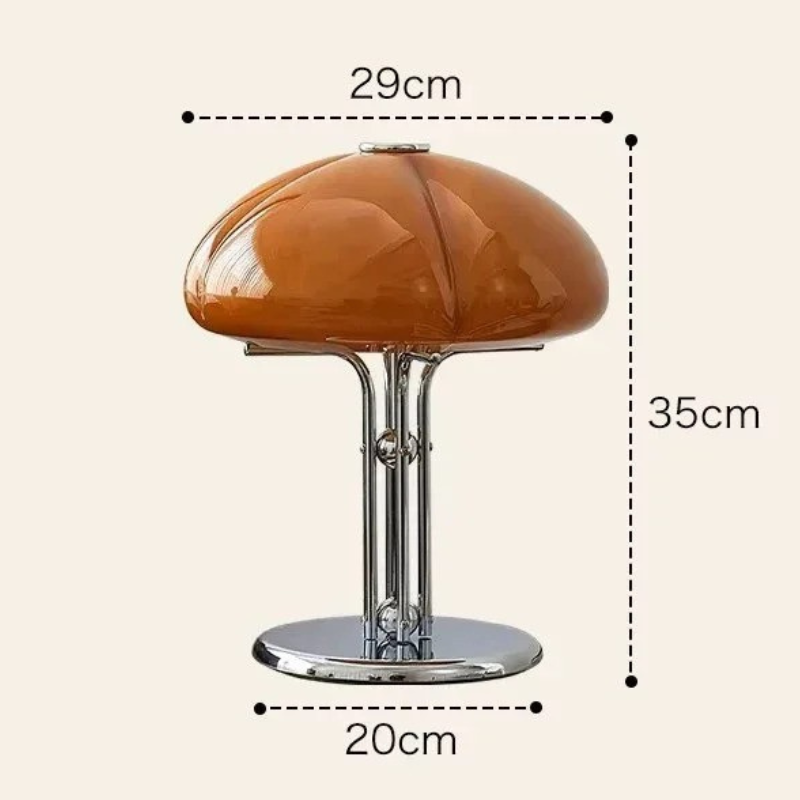Lampe Champignon Année 70 Rétro Élégante Avec Pied Métallique
