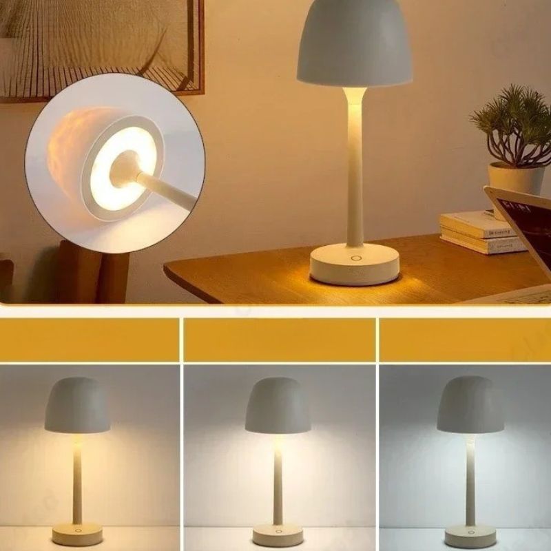 Lampe Champignon Blanc Rechargeable USB Avec Effet D’Onde