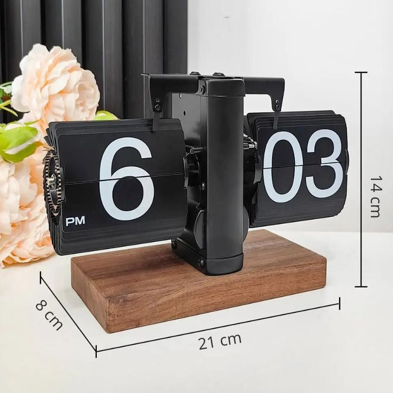 Horloge Ancienne Rétro À Volets Rabattables Style Flip Mécanique