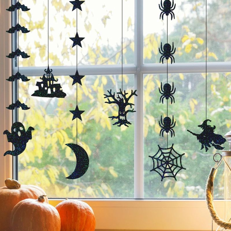 Décorations Halloween Guirlande Suspendue Noire