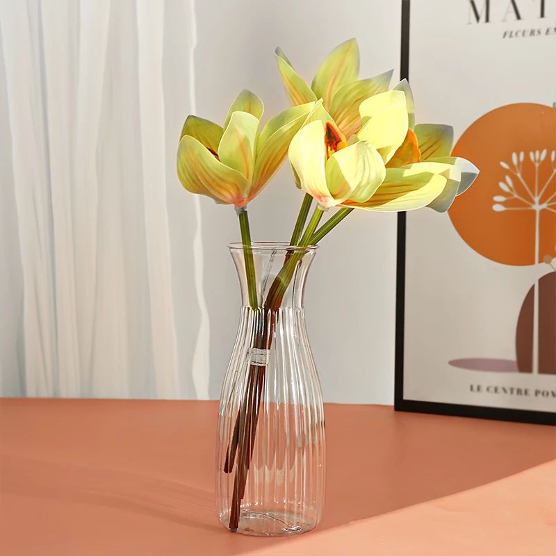 Vase à Fleur en Plastique Transparent