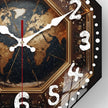 Horloge Monde Décorative Avec Design Octogonal