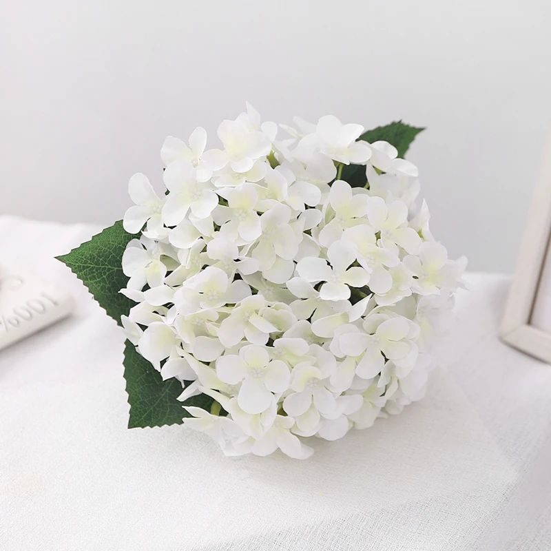 Fleur Artificielle Blanc Bouquet Hortensia Dense