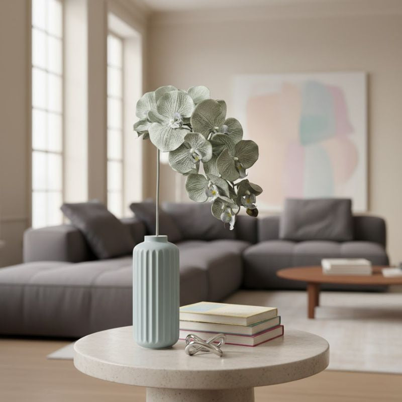 Fleur Artificielle Gris Avec Style Orchidée Moderne