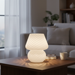 Lampe Champignon Année 70 En Verre Strié Ambiance Douce