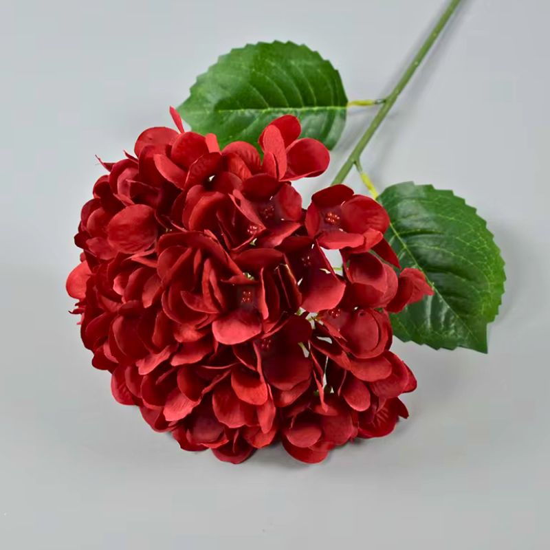 Fleur Artificielle Rouge Hortensia