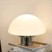 Lampe Champignon Année 70 En Acrylique Blanc Et Métal Chromé