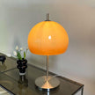 Lampe Champignon Orange En Verre Brillant