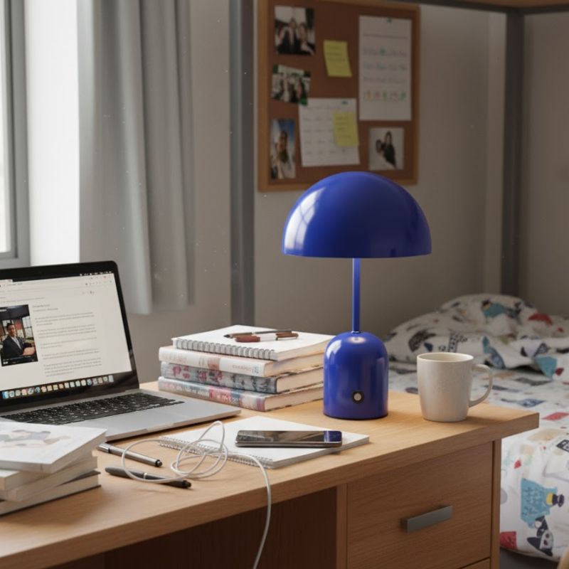 Lampe Champignon Bleue Moderne Avec Interrupteur Tactile