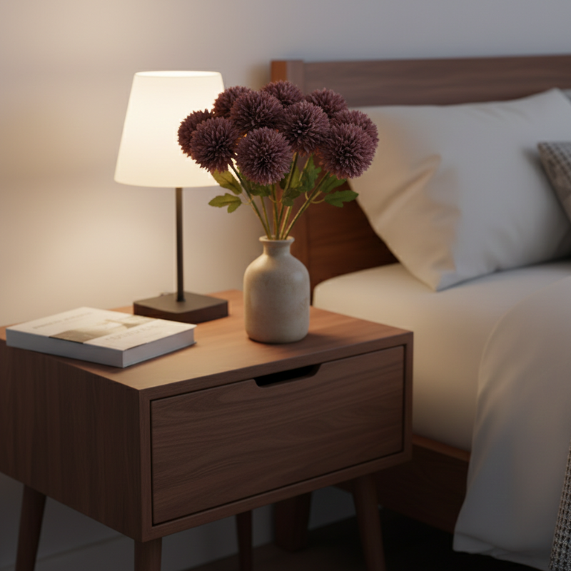 Fleur Artificielle Marron Bouquet Décoratif Élégant