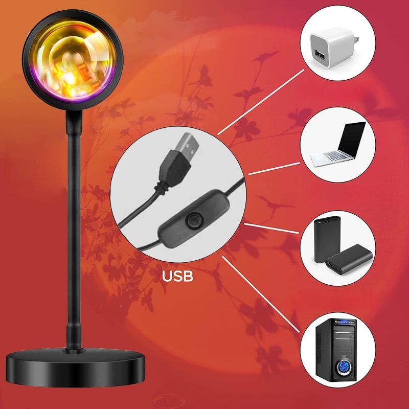 Éclairage de Soirée Projecteur Effet Coucher de Soleil