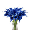 Fleur Artificielle Bleu en Bouquet Lys Calla Intense