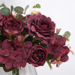 Fleur Artificielle Rouge En Bouquet Raffiné