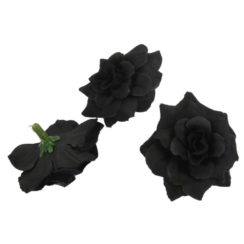 Fleur Artificielle Noir Avec Têtes De Roses