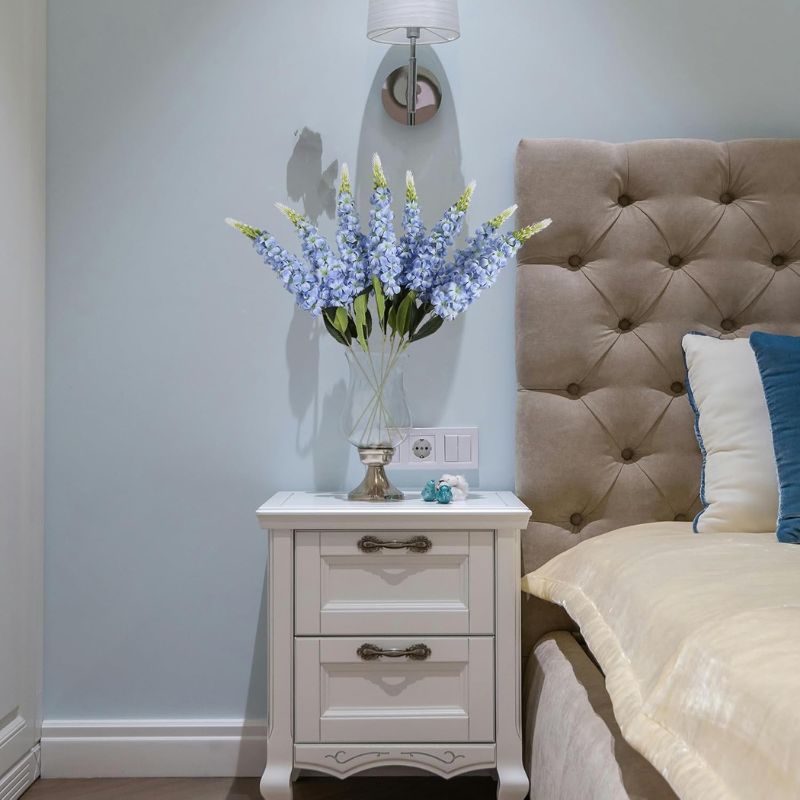 Fleur Artificielle Bleu en Bouquet Épis Dressés