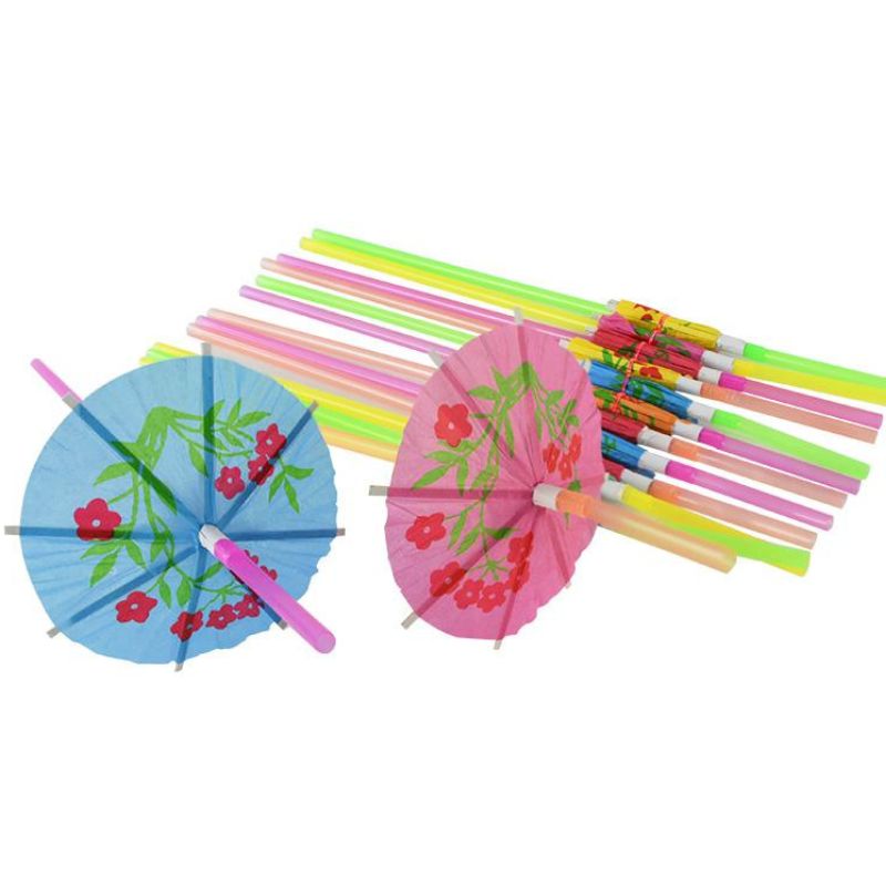 Décorations Été Pailles Parapluie 25 Pièces