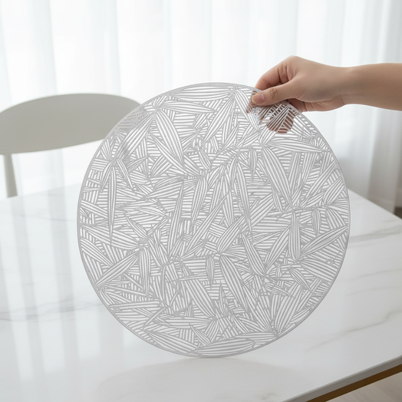 Set De Table Vinyle Motif Bambou Élégant