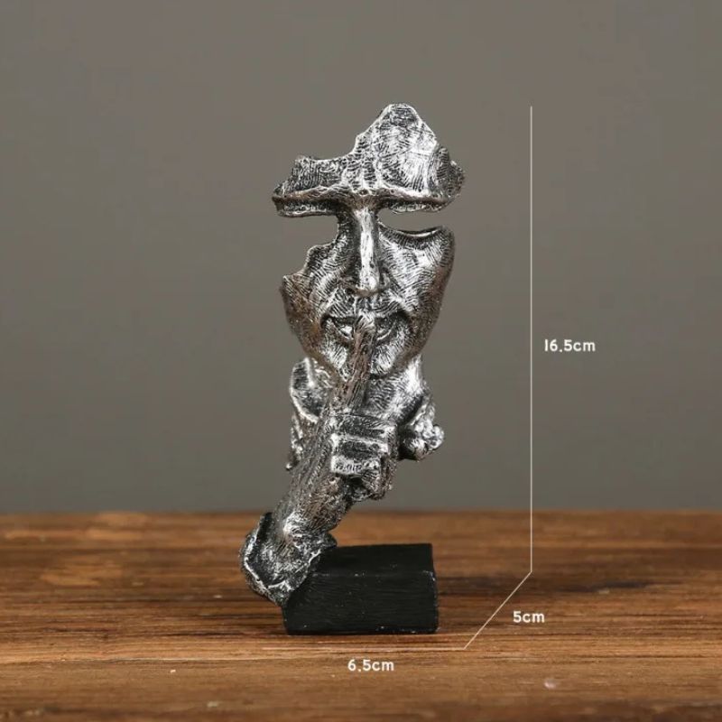 Sculpture Visage Artistique Avec Forme Fragmentée Expressive