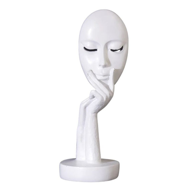 Sculpture Visage Décorative En Design Moderne Élégant