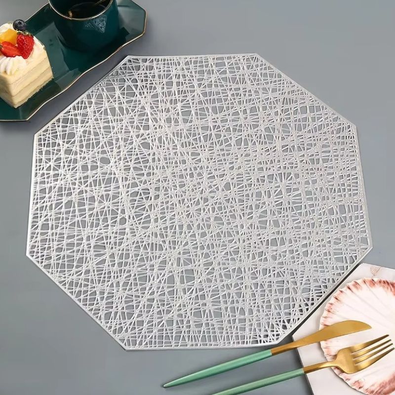 Set De Table Vinyle Octogonal Élégant Et Moderne