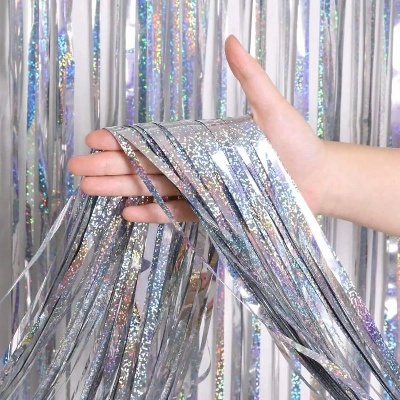 Décorations Festives Rideaux Métalliques À Franges