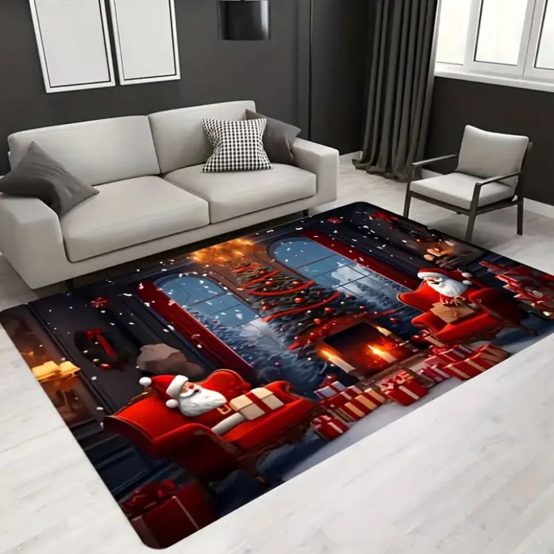 Décoration de Noël Tapis Motif Père Noël