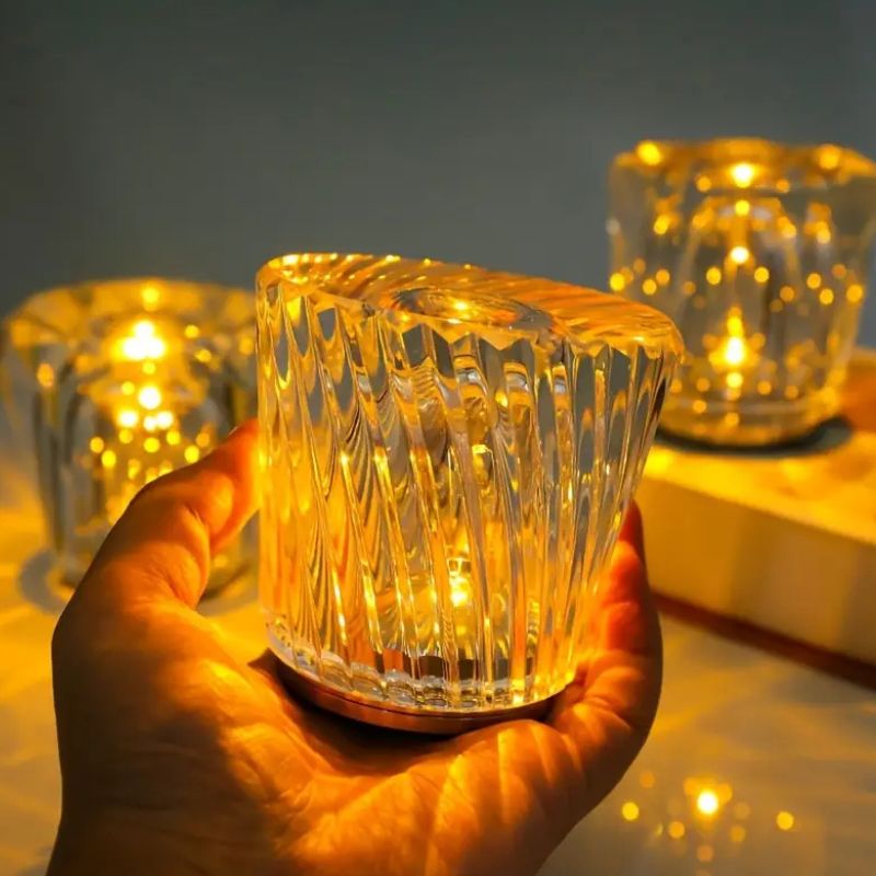 Éclairages De Table Élégants Avec Effet Lumineux De Cristal