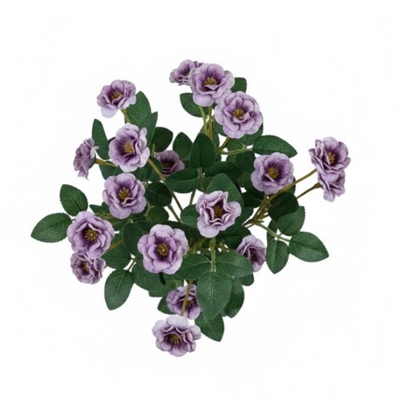 Fleur Artificielle Violet Avec Pétales Et Feuillage Réaliste