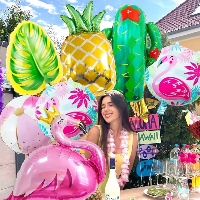Décorations Été Kit de Ballons Hawaïens 7 Pièces
