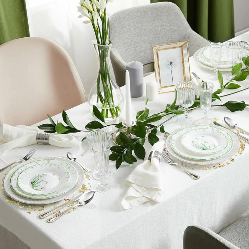 Set De Table En Papier Rond Couleur Royale 30 Pièces
