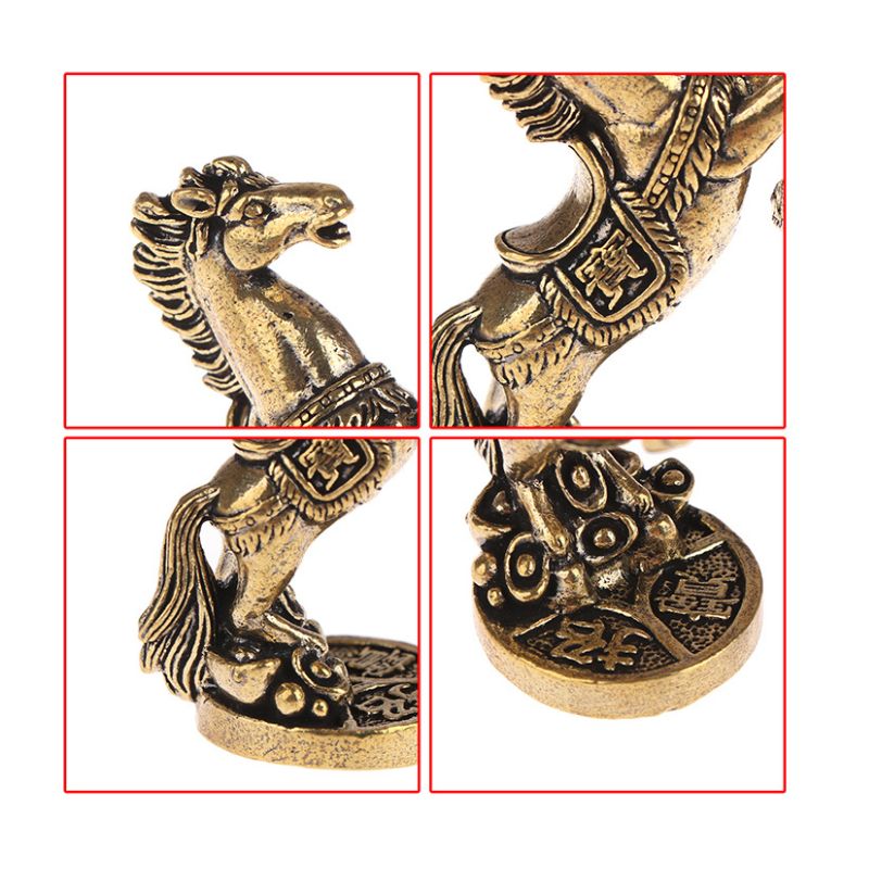 Sculpture Métal Cheval Statue Vintage