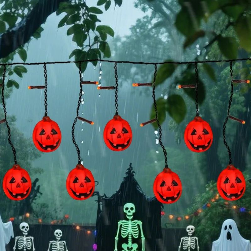 Rideaux Lumineux Citrouilles Halloween