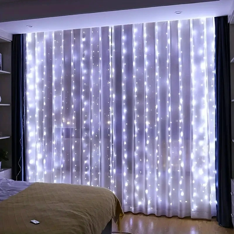 Rideaux Lumineux Guirlande LED Avec Télécommande