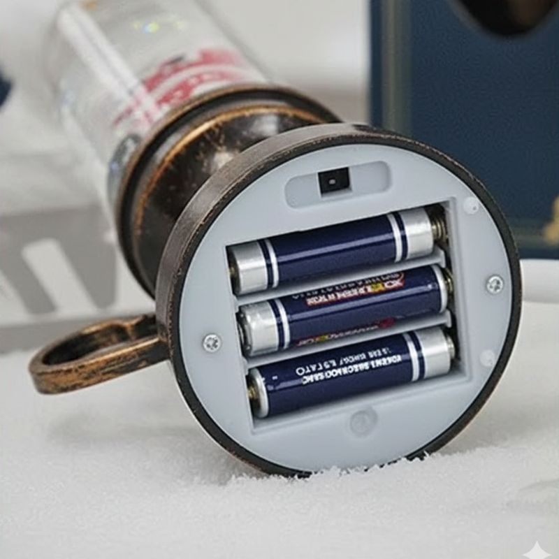 Décoration de Noël Bougie LED Scintillante à Paillettes