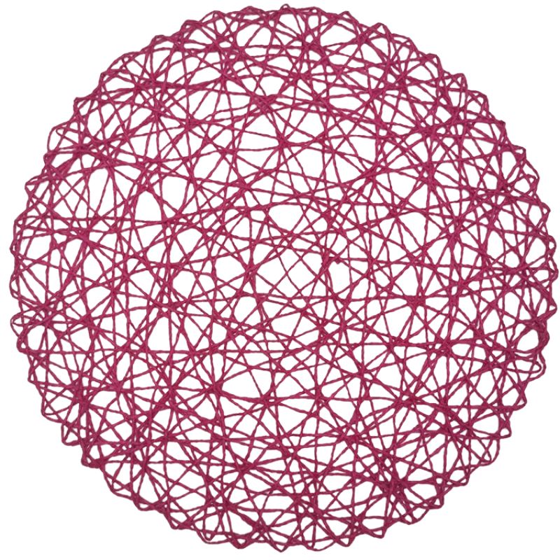 Set De Table En Papier Rond Tissé Style Bohème Élégant 6 Pièces