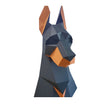Sculpture Papier Doberman Géométrique 3D en Papercraft