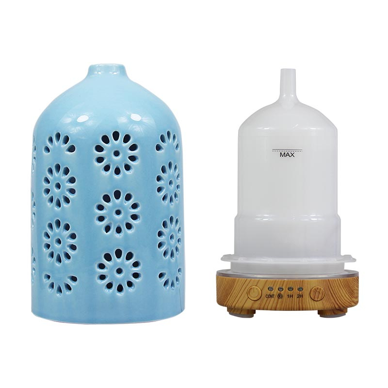 Diffuseur D’Huiles Essentielles Design En Céramique Bleu Élégant