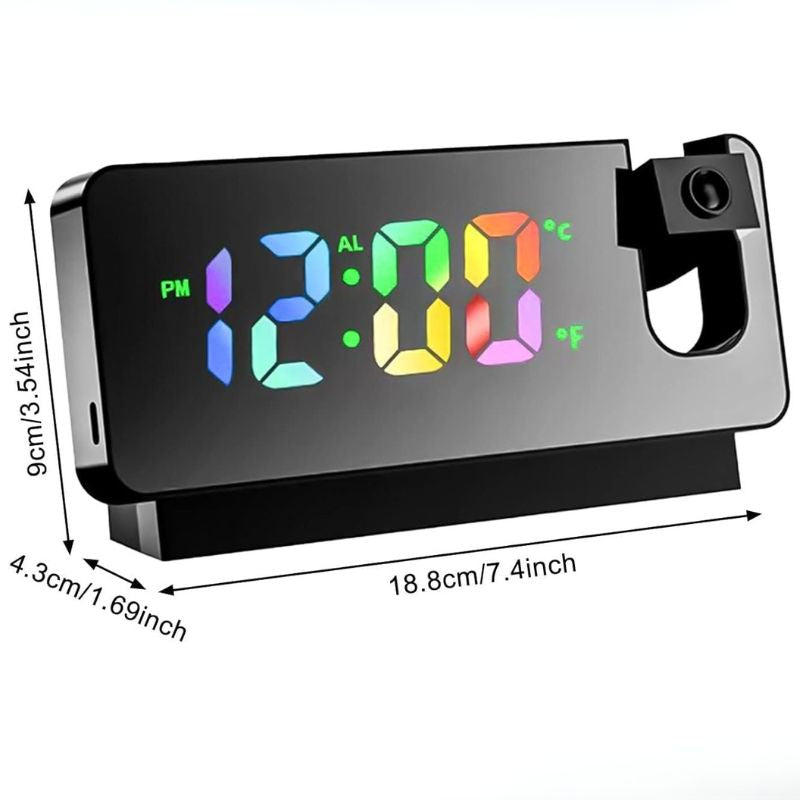 Horloge Numérique LED avec Projection Heure