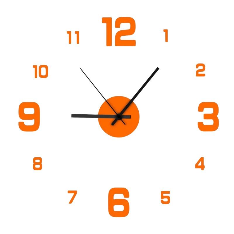 Grande Horloge Murale Autocollante Design