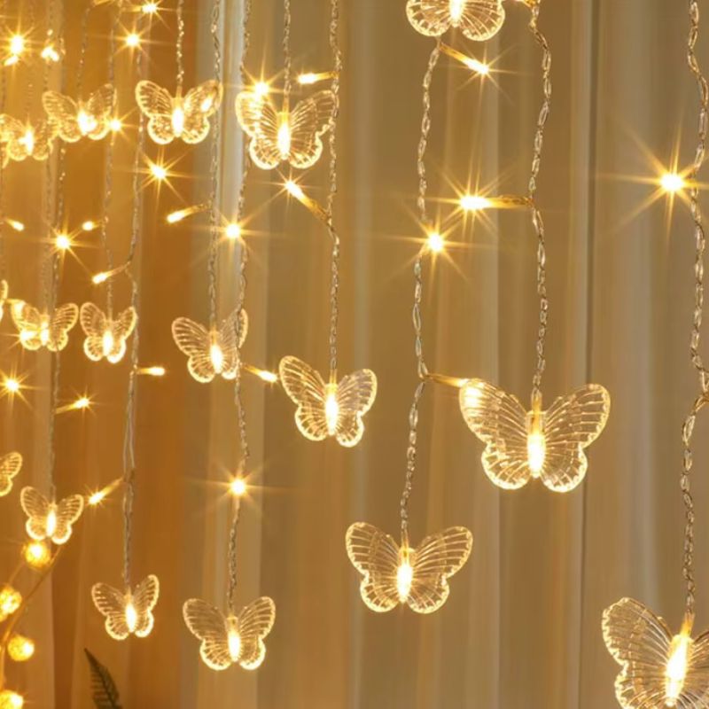 Rideaux Lumineux Guirlande Papillons LED