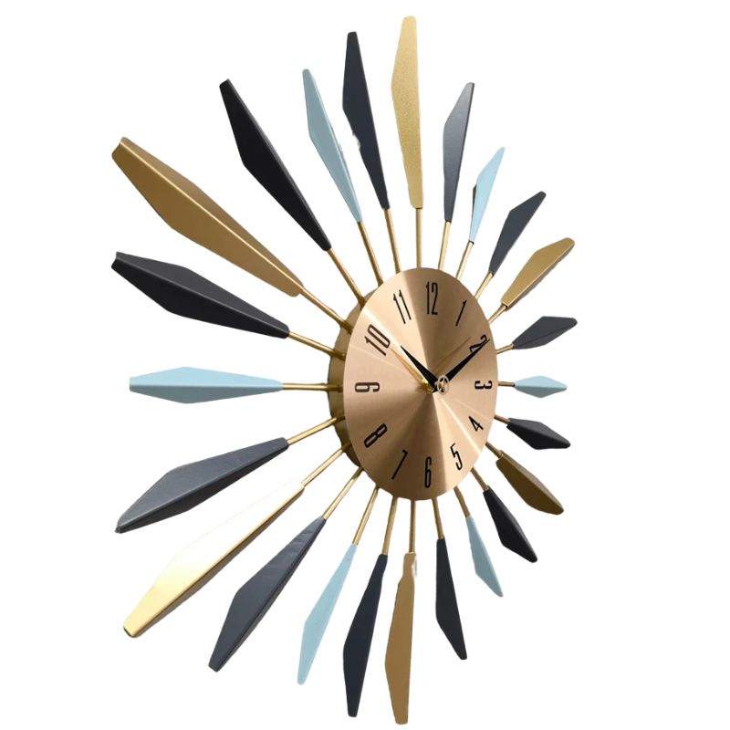 Grande Horloge Murale Design Artistique En Métal