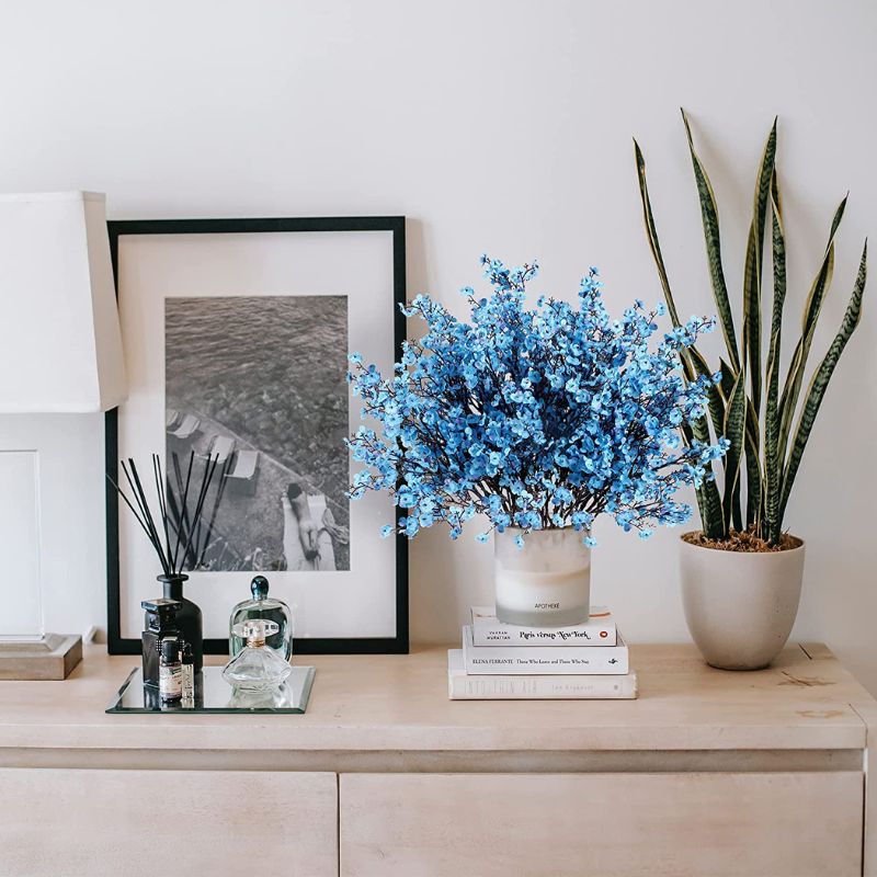 Fleur Artificielle Bleu avec Branche Fleurs Subtiles
